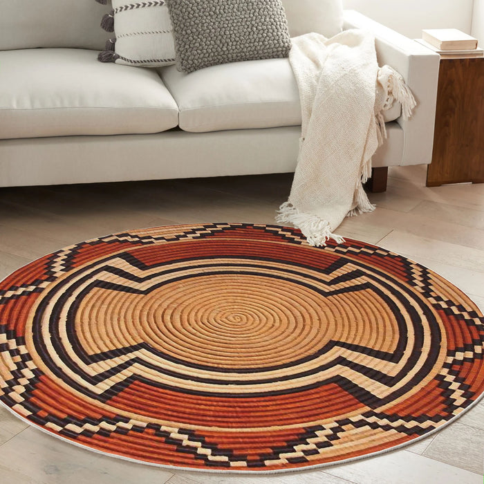 Covor Asi Home Rug 512, 80 x 80cm, Bumbac | Poliester, Portocaliu