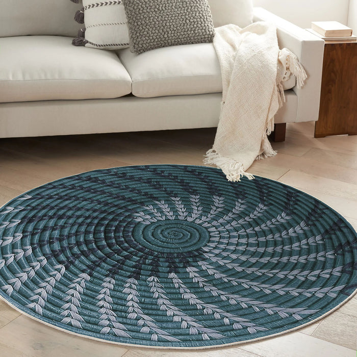 Covor Asi Home Rug 516, 160 x 160cm, Bumbac | Poliester, Albastru