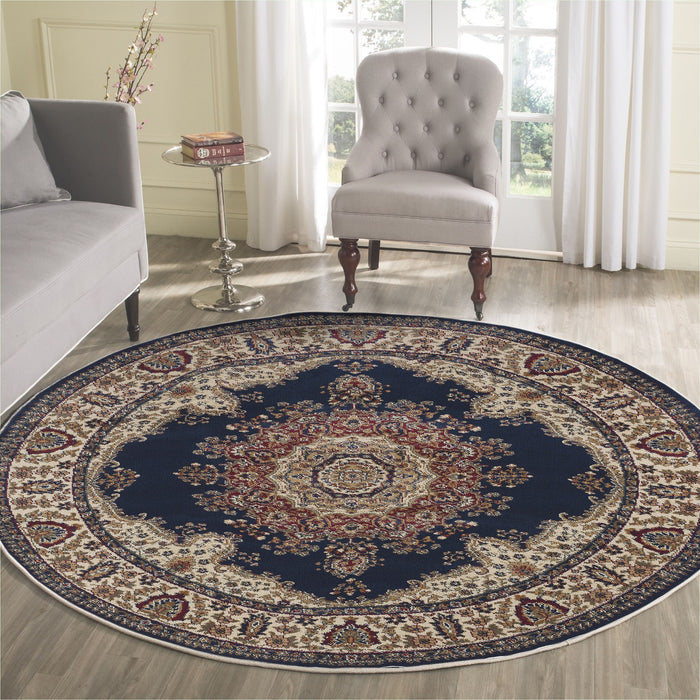 Covor Asi Home Rug 524, 100 x 100cm, Bumbac | Poliester, Albastru