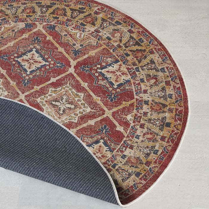 Covor Asi Home Rug 527, 120 x 120cm, Bumbac | Poliester, Rosu