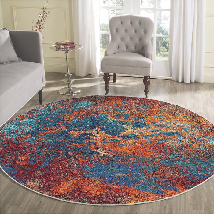 Covor Asi Home Rug 528, 110 x 110cm, Bumbac | Poliester, Multicolor