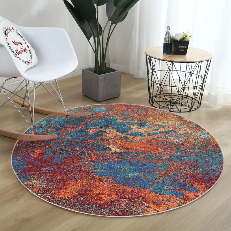 Covor Asi Home Rug 528, 110 x 110cm, Bumbac | Poliester, Multicolor