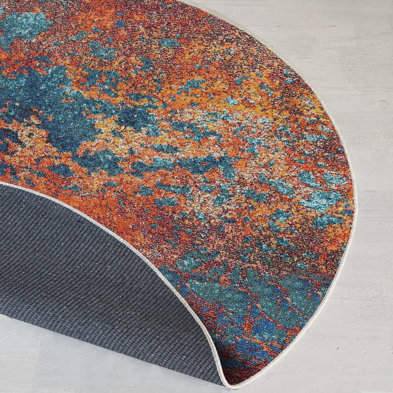 Covor Asi Home Rug 528, 110 x 110cm, Bumbac | Poliester, Multicolor