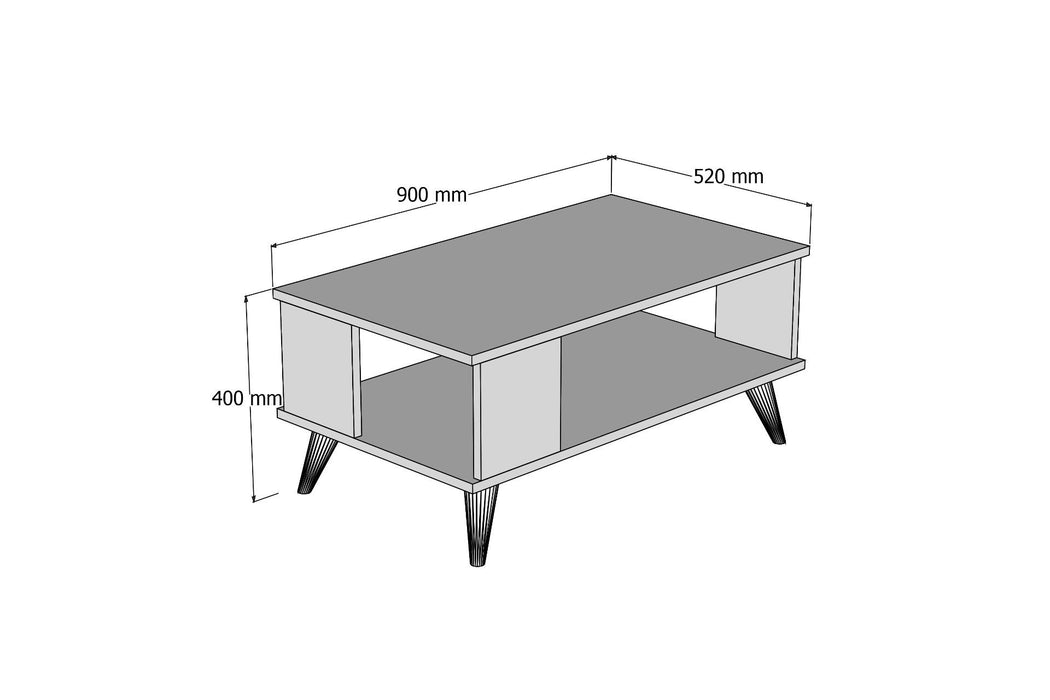 Măsuţă de cafea Asi Home AHSHP0101- Alb