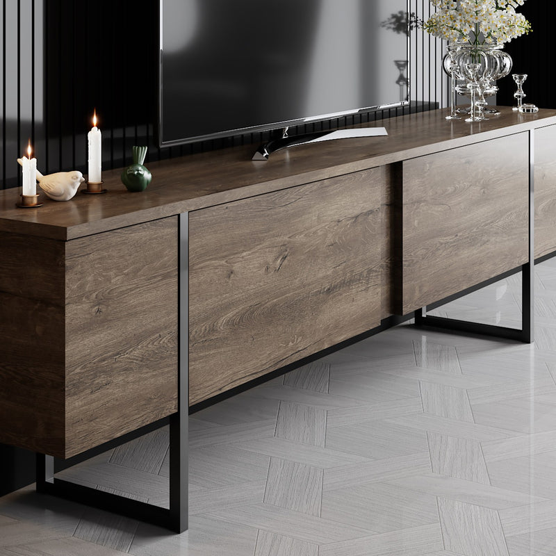 Comodă TV Asi Home Luxe - Nuc, Negru