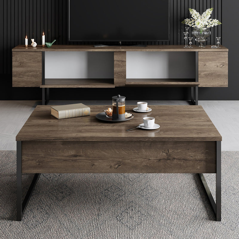 Comodă TV Asi Home Luxe - Nuc, Negru