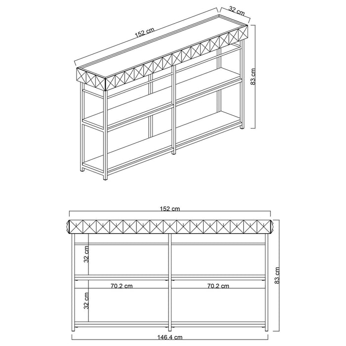 Consolă Asi Home Smarald - antracit, auriu (152)