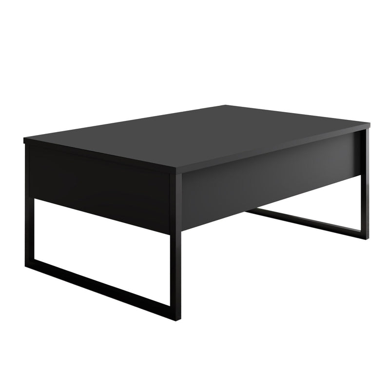 Set Mobila Living Asi Home Luxe, 2 Piese, Comoda TV 180cm x 50cm x 30cm, Masuta Cafea 90cm x 40cm x 60cm, Antracit/Negru