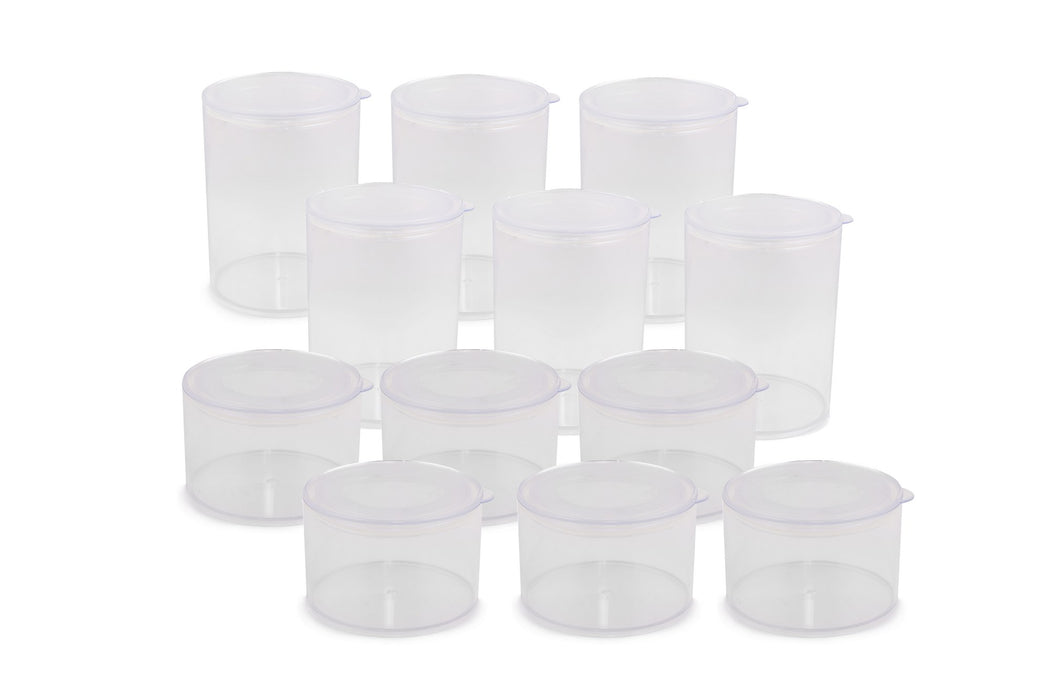 Set de Cutii pentru Depozitoare 12 Piese, Transparent, CLJCL12C0804L