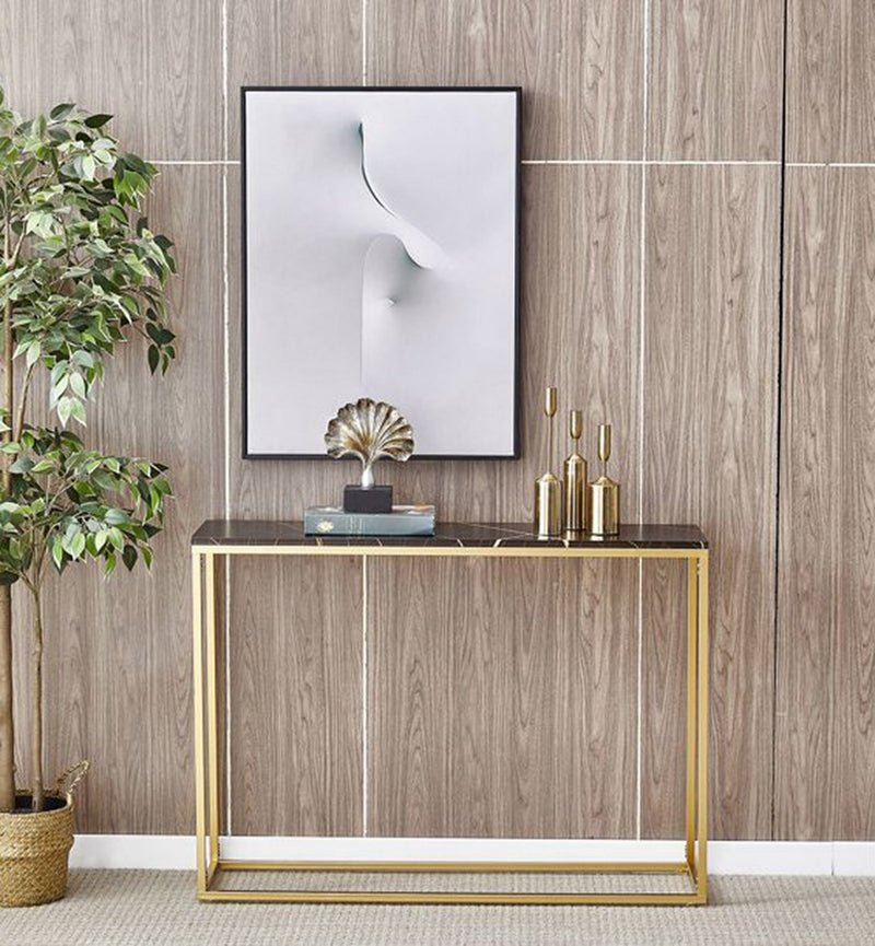 Consola Asi Home Artur, 100 cm x 80 cm x 30 cm, Auriu, Negru