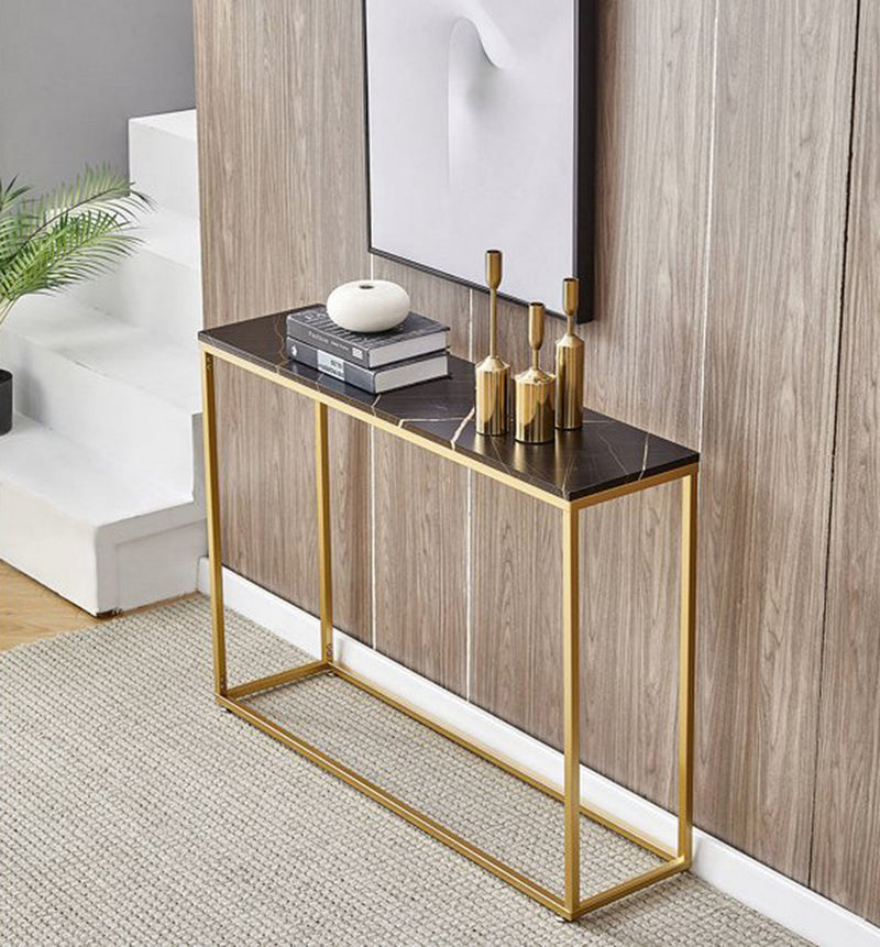 Consola Asi Home Artur, 100 cm x 80 cm x 30 cm, Auriu, Negru