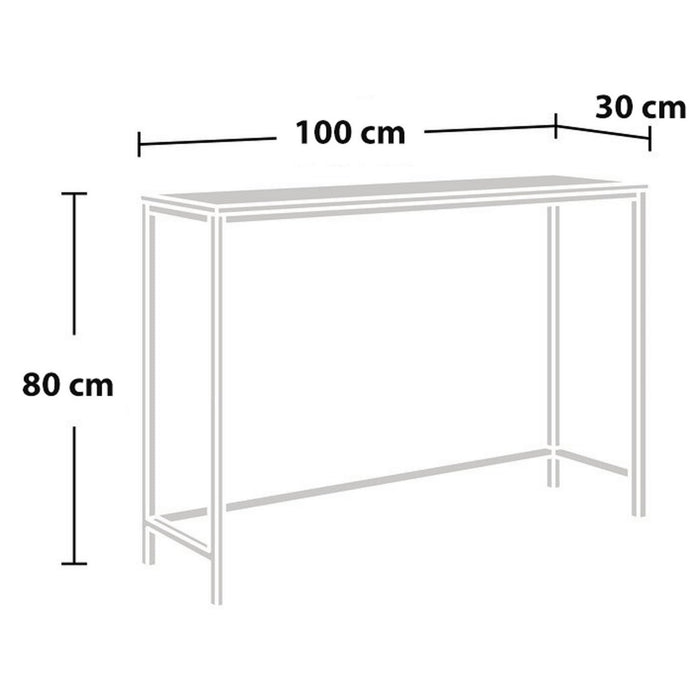 Consola Asi Home Canvas - Atlantic Pine, Negru, 100 x80 x30cm