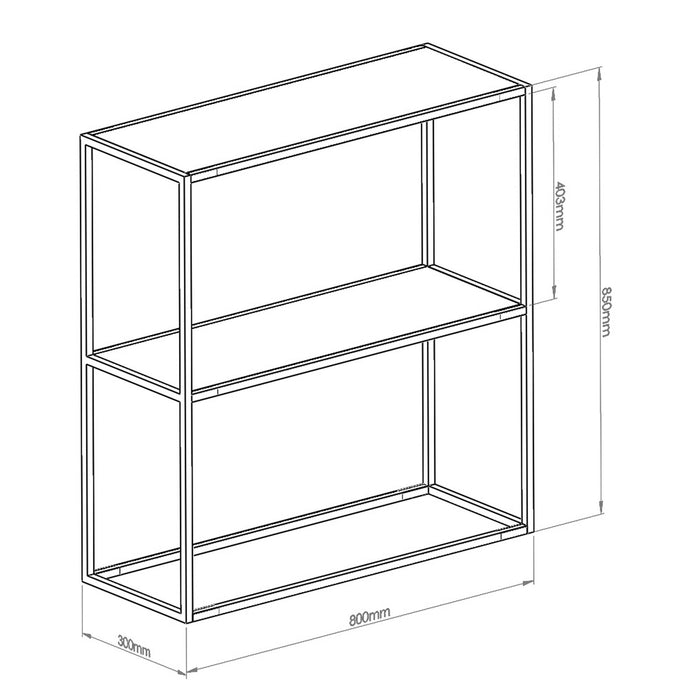 Consola Asi Home Berra, 80 cm x 85 cm x 30 cm, Negru