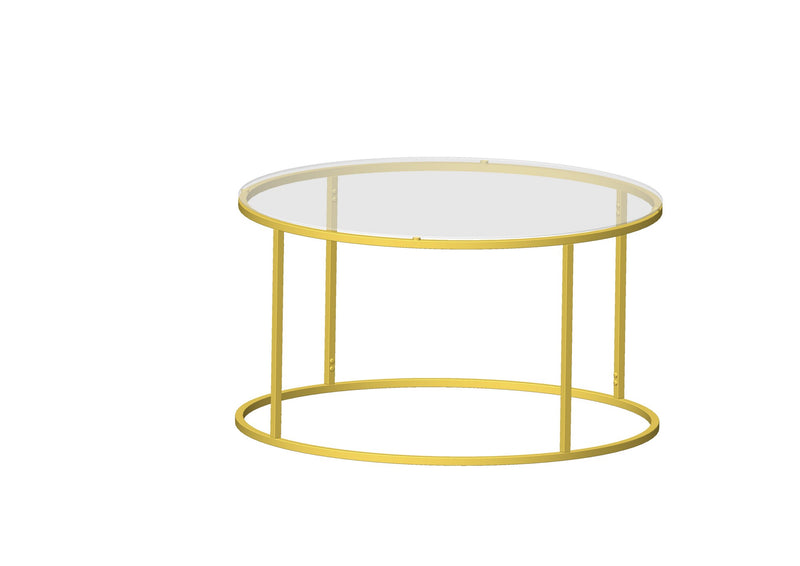 Masuta de Cafea Asi Home Berlin, 80 cm x 45 cm x 80 cm, Auriu