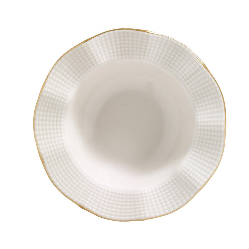 Set Vesela 24 Piese, Asi Home Fine Waves, Portelan, Crem/Auriu