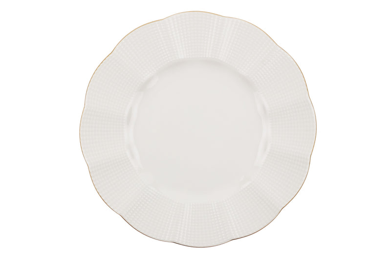 Set Vesela 24 Piese, Asi Home Fine Waves, Portelan, Crem/Auriu