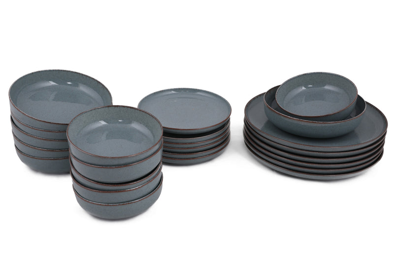 Set Vesela 24 Piese, Asi Home Mod 24 Mavis, Portelan, Albastru
