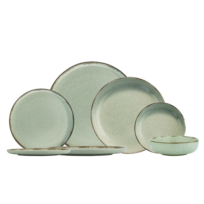 Set Vesela 24 Piese, Asi Home Duck Egg, Portelan, Verde