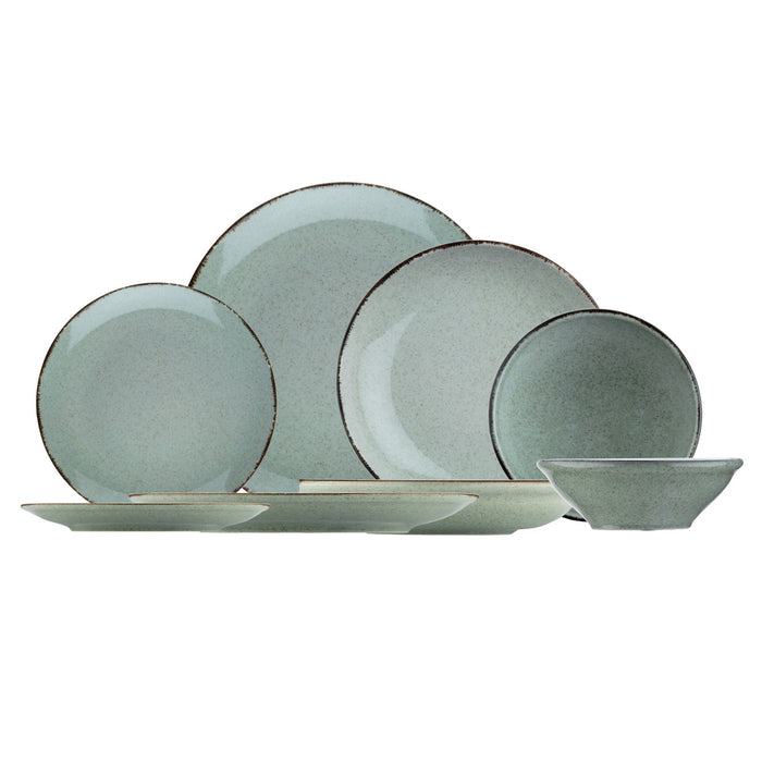 Set Vesela 24 Piese, Asi Home Cxe024 Duck Egg, Portelan, Verde