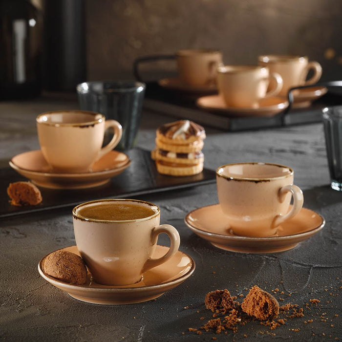 Set Cesti de Cafea, 12 Piese, Asi Home Rozellio, Multicolor, Portelan