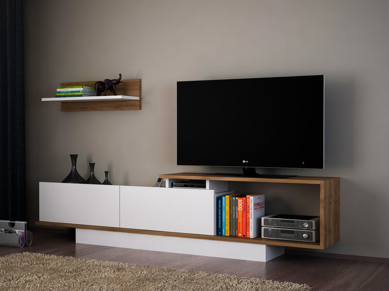 Comodă TV Asi Home Asos - Alb, Nuc