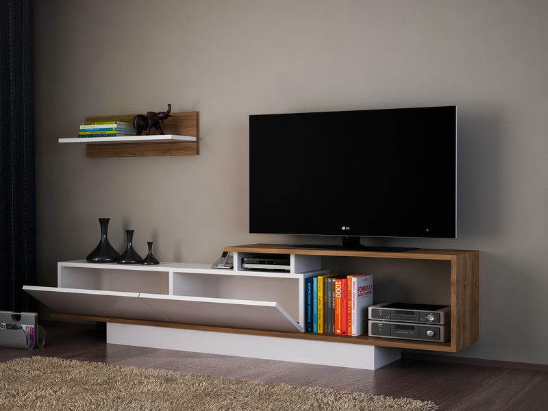 Comodă TV Asi Home Asos - Alb, Nuc
