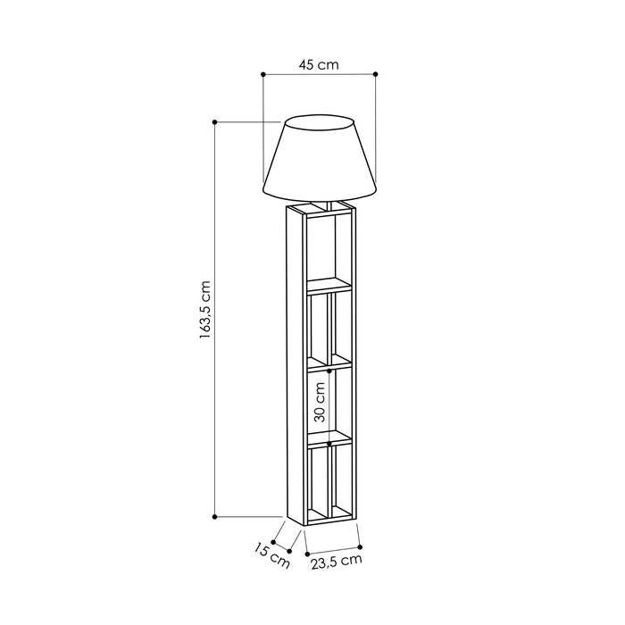 Lampadar Asi Home Giorno - Bej, cafea neagră