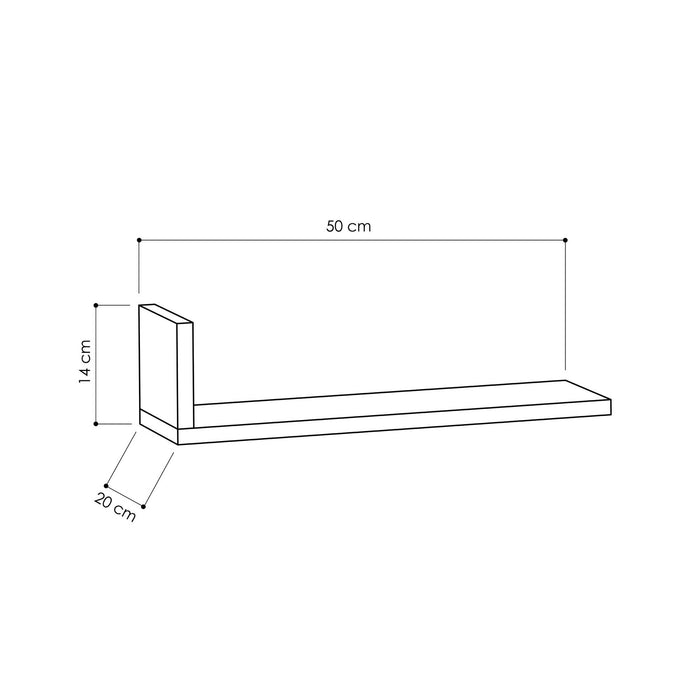 Poliță Perete Asi Home L - Light Mocha
