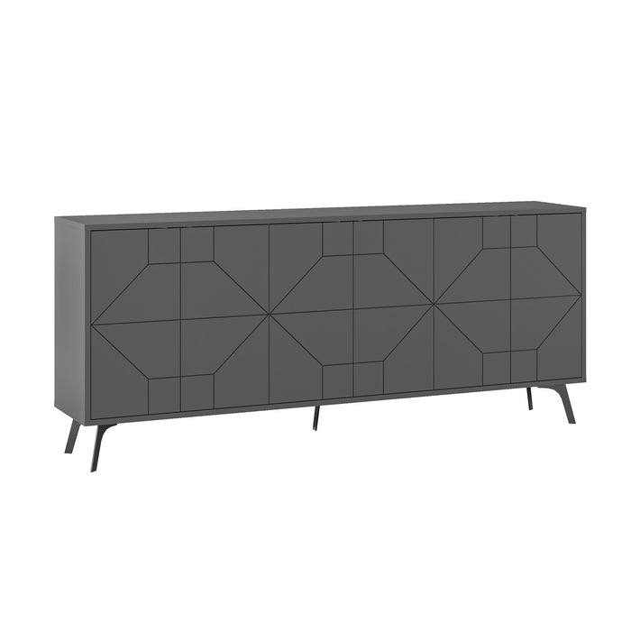 Consola Asi Home Dune - Anthracite, Antracit, 184 x77 x35 cm