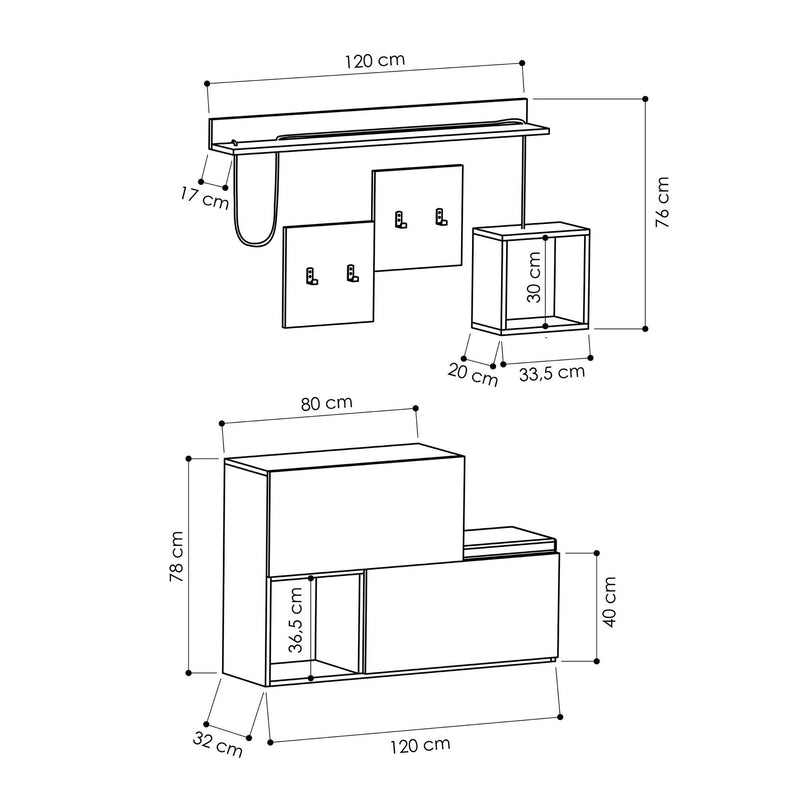 Cuier Asi Home Holdon - Antracit, Sonomo