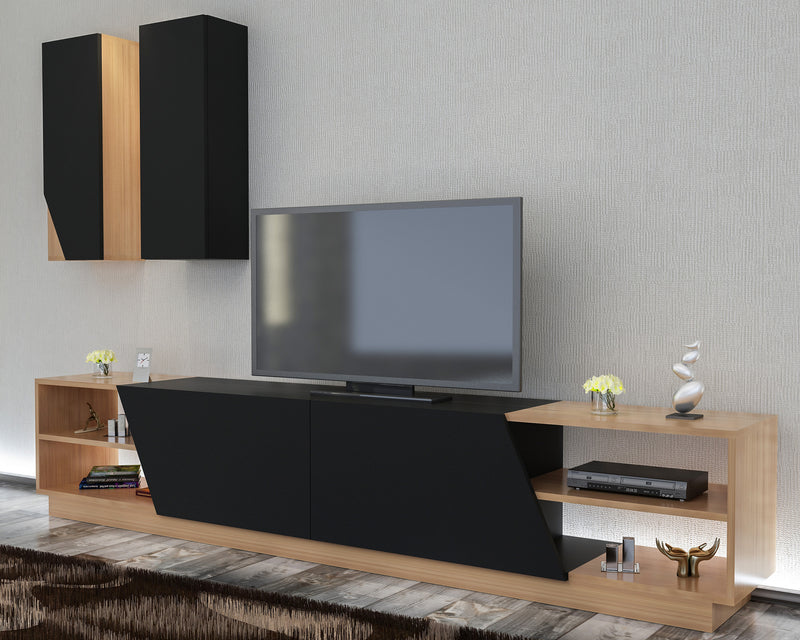 Comodă TV Asi Home Zebra - Negru, Teak