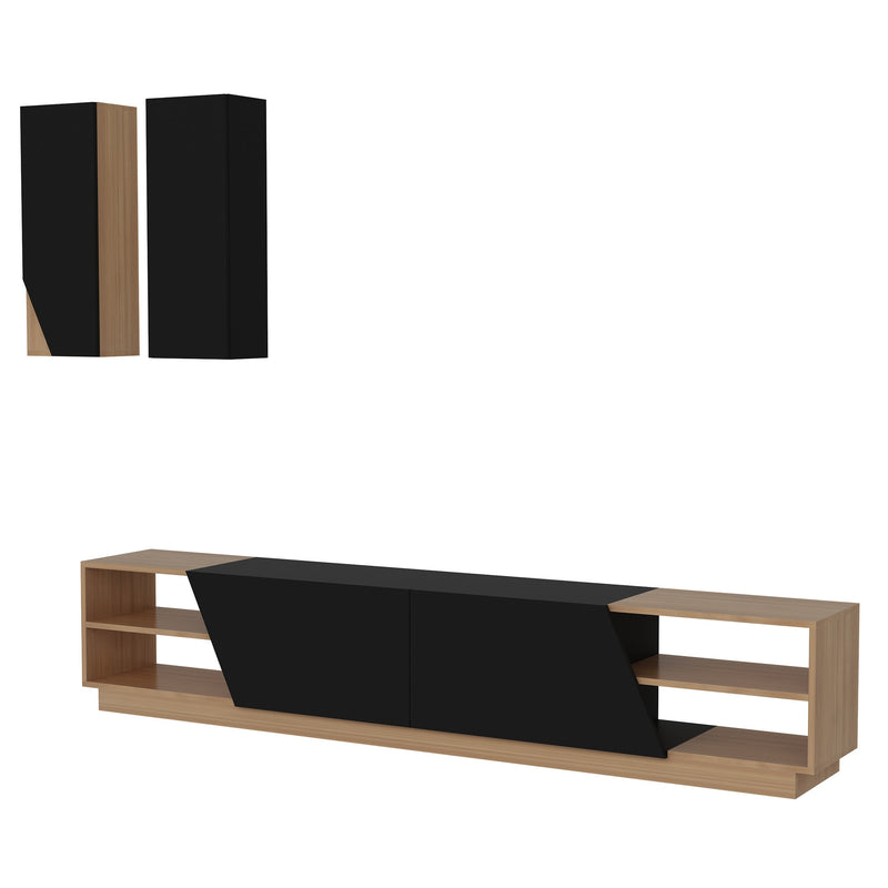 Comodă TV Asi Home Zebra - Negru, Teak