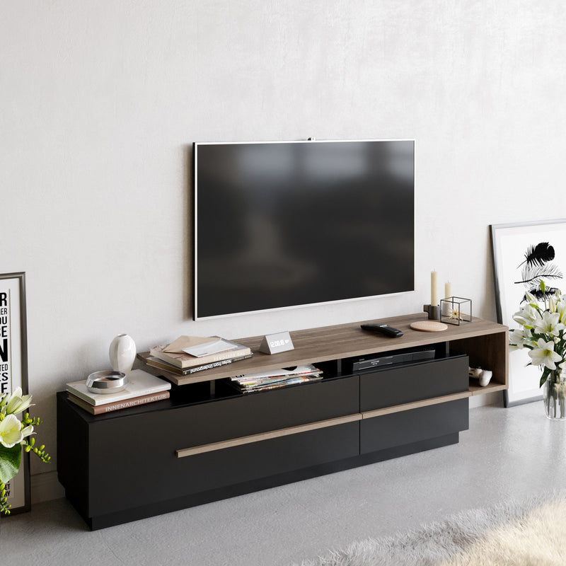 Comodă TV Asi Home Pia - Negru, Nuc