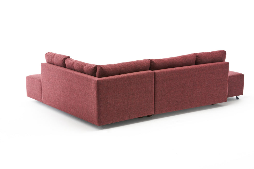 Coltar Extensibil Asi Home Manama, Rosu Bordo, 280X85X206cm