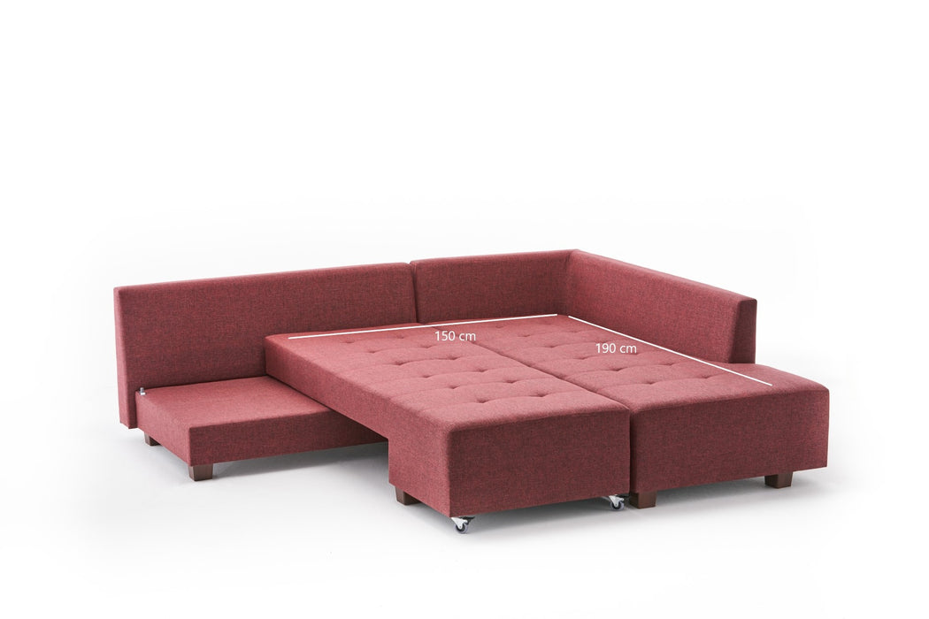 Coltar Extensibil Asi Home Manama, Rosu Bordo, 280X85X206cm