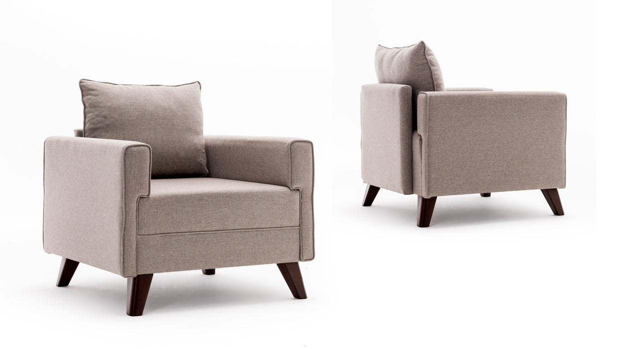 Fotoliu Asi Home Bella Armchair, Crem, 82X85X81cm