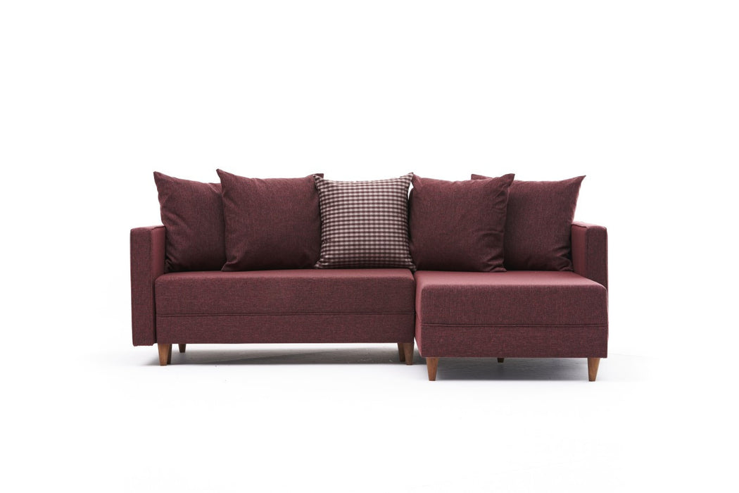 Coltar Extensibil Dreapta Asi Home Aydam, Rosu Bordo, 215X80X150cm