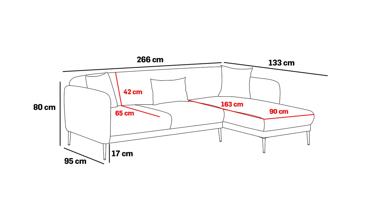 Coltar Extensibil Asi Home Venus L, Crem, 265X80X163cm