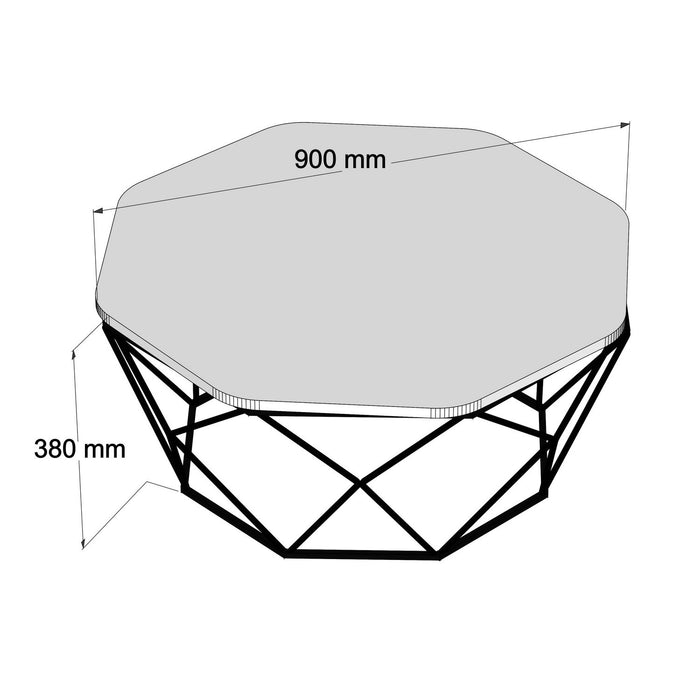 Măsuţă de cafea Asi Home Diamond - Nuc