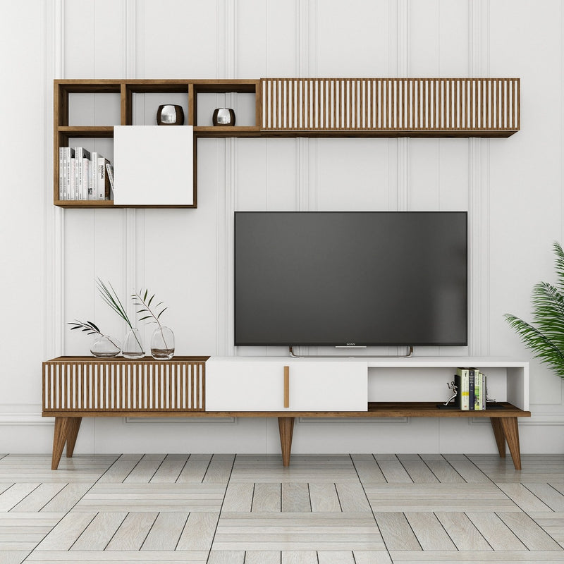 Comoda TV Asi Home Milan, 180 cm,  180 cm x 40 cm,  48 cm x 35 cm,  20 cm, Nuc,
Alb