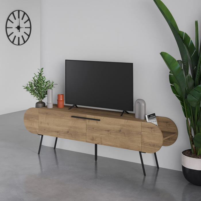 Comoda TV Asi Home Capsule - Hitit, Stejar, 195 x50 x58 cm