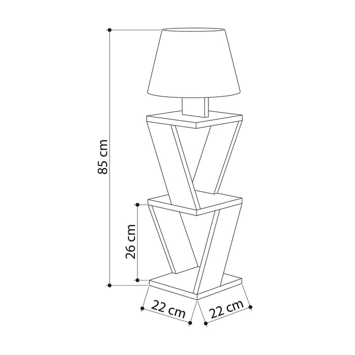 Lampadar Asi Home Kozena - Stejar, Alb