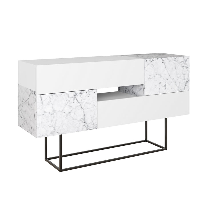 Consola Asi Home Eros - White, Carrara, Alb, 145 x82 x30 cm