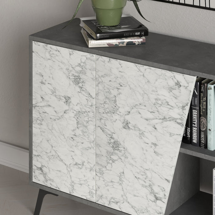 Consola Asi Home Fione 180 - Retro Grey, Carrara, Gri
, 180 x82 x35 cm