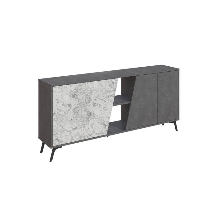 Consola Asi Home Fione 180 - Retro Grey, Carrara, Gri
, 180 x82 x35 cm