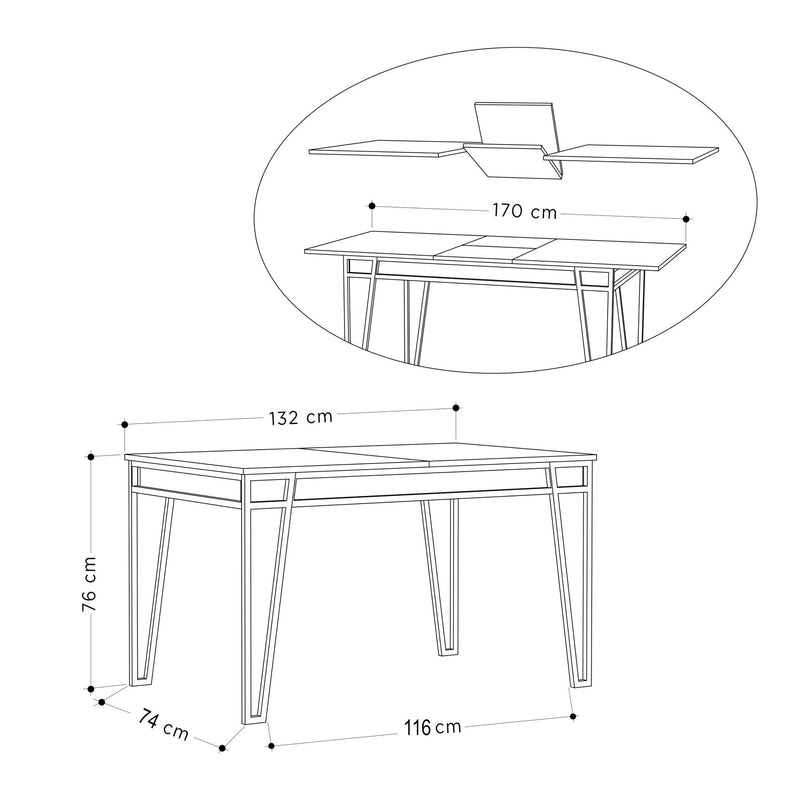 Masă Extensibilă Asi Home Pal - Stejar