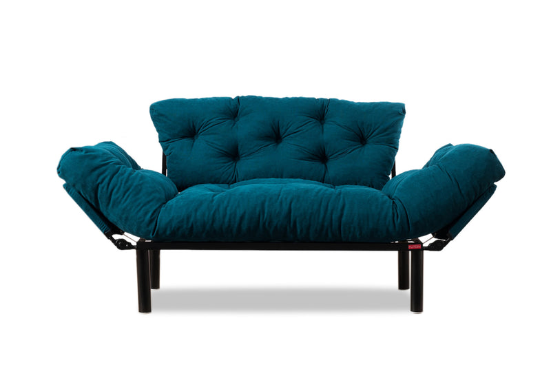 Canapea extensibila 2 locuri Nitta  Petrol Blue