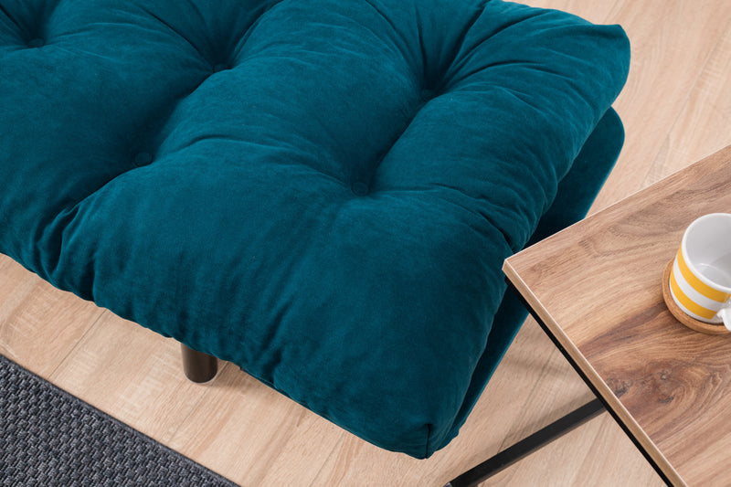 Canapea extensibila 2 locuri Nitta  Petrol Blue