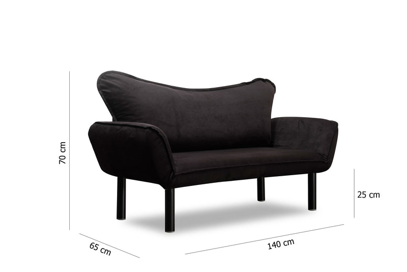 Canapea extensibila 2 locuri Chatto  Black