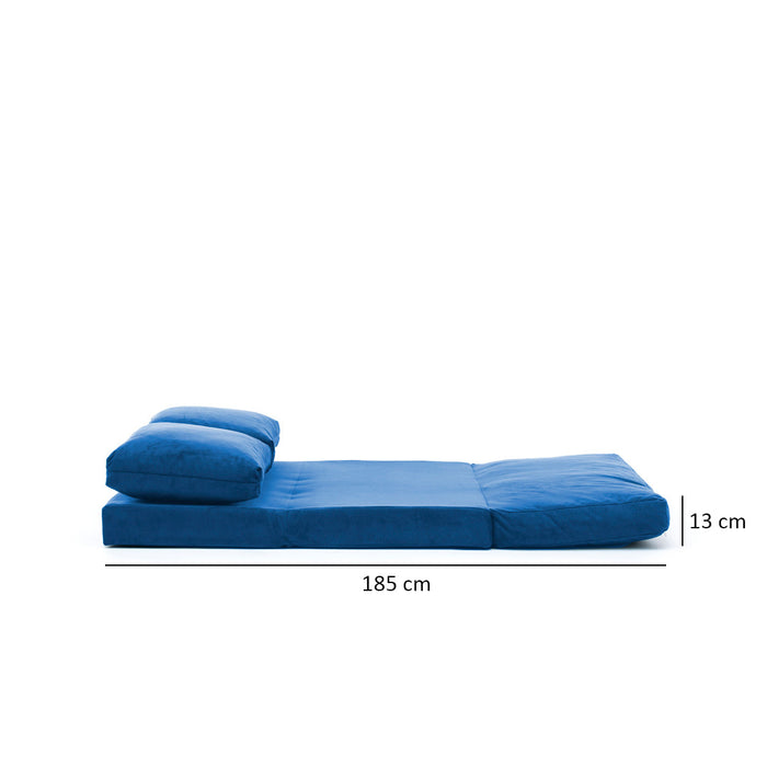 Canapea Extensibila 2 Locuri Asi Home Taida - Blue, 120  | 120 X62  | 13 X68  | 185 cm